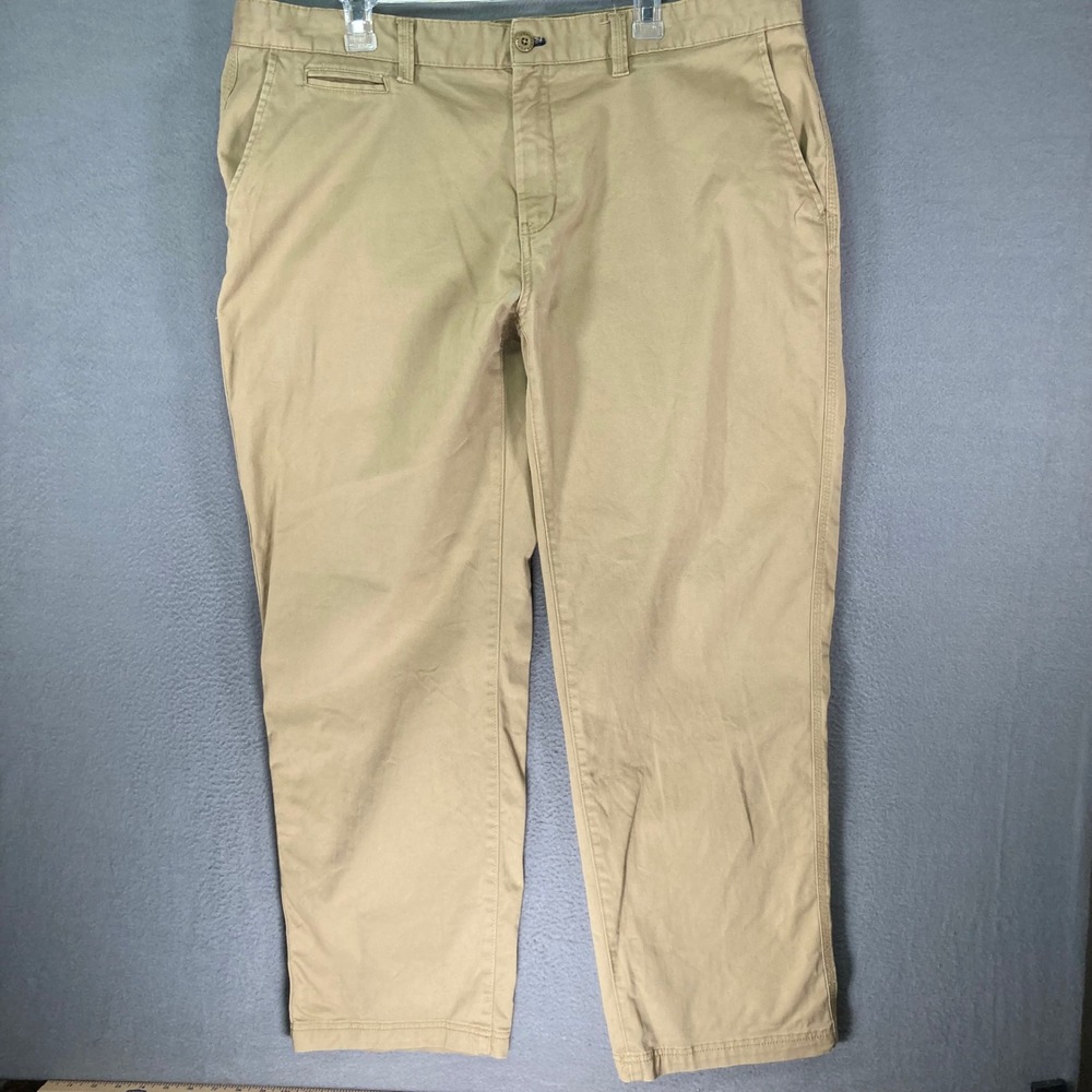 Weatherproof Cargo Pants Men 40x32 Khaki Zip Pocket Canvas Stretch 1006694